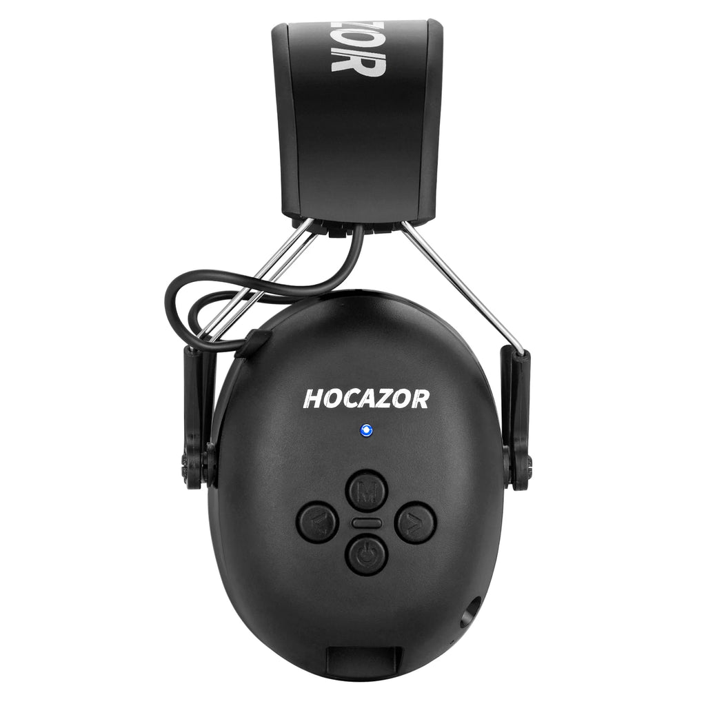 HOCAZOR Electronic Hearing Protection Bluetooth 5.3 Music Headphones for Mowing Noise Cancelling Earmuffs Security Protecter