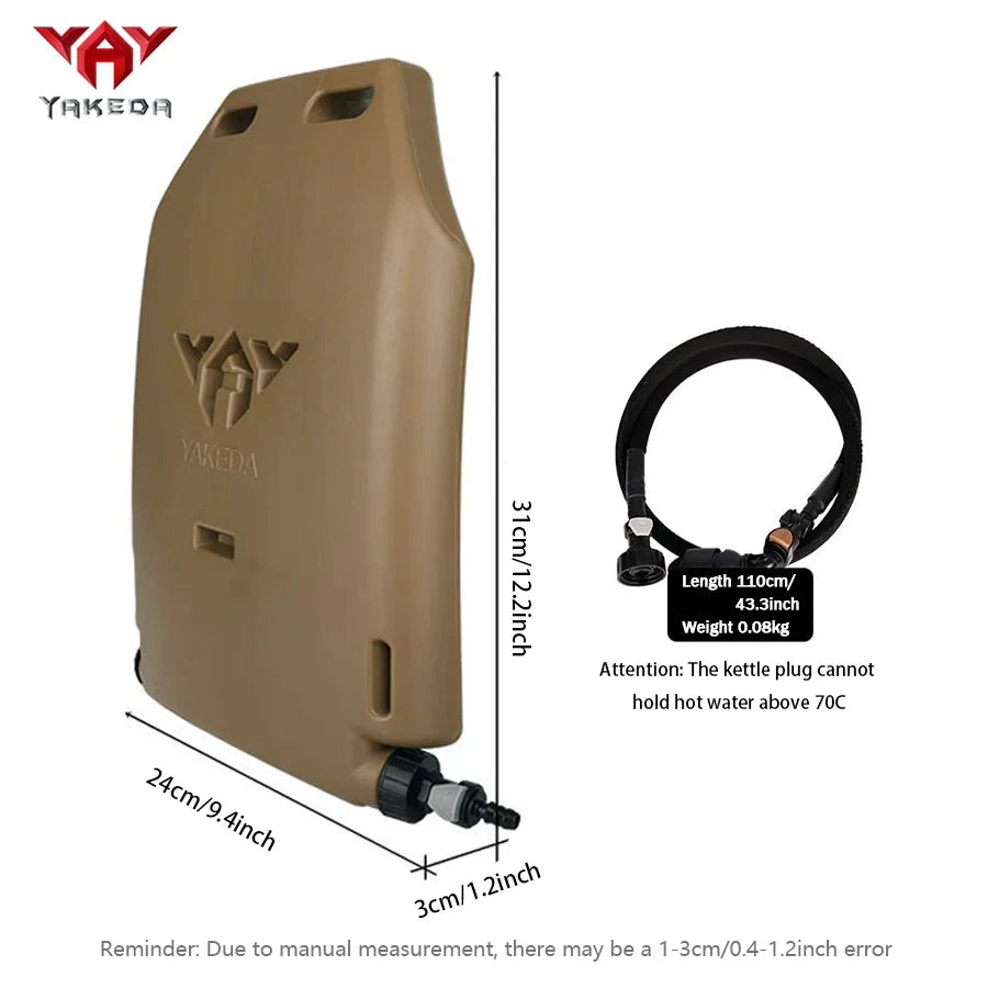 YAKEDA 1.75L PE food grade water bag inner tank vest water bag insert board 110cm with suction nozzle soft water pipe