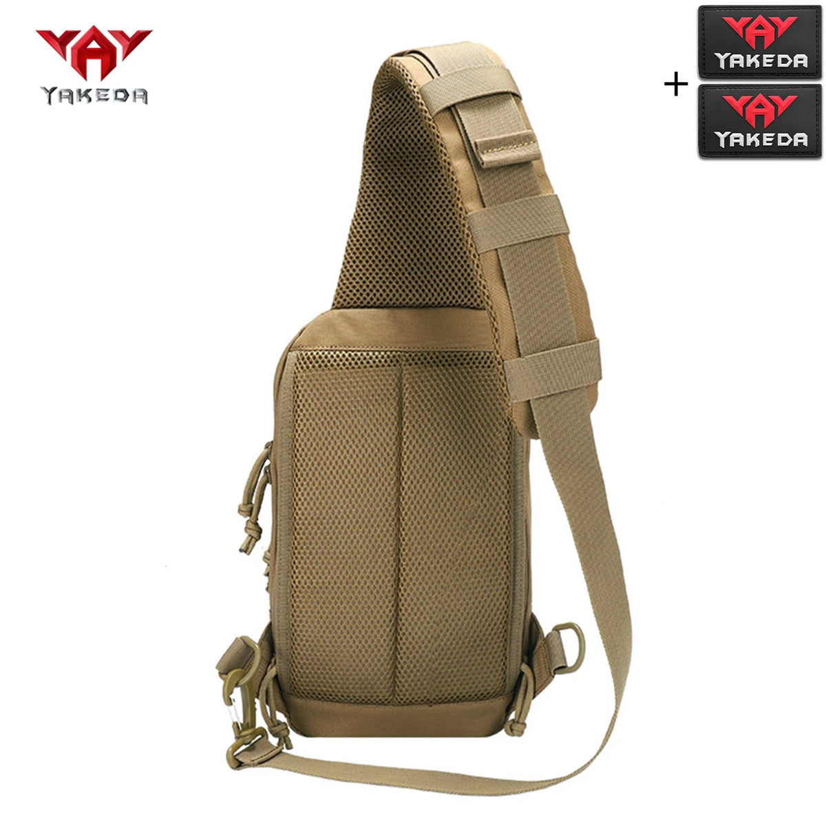 YAKEDA shoulder strap adjustable length single shoulder lightweight chest bag with multiple layers and double zippers design