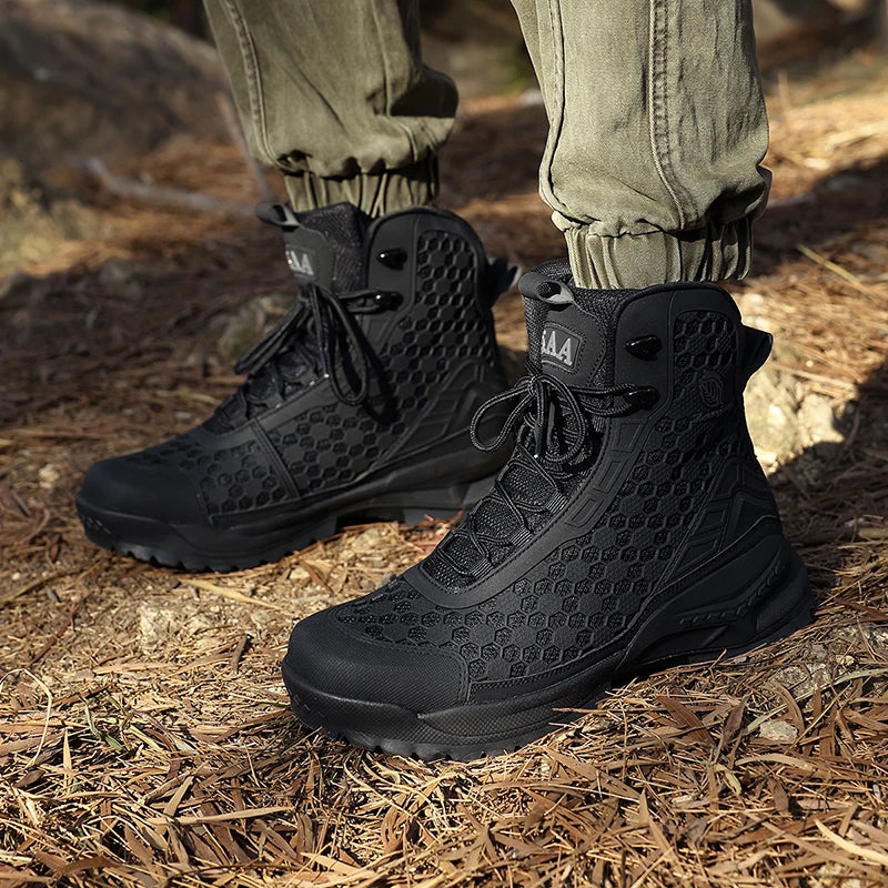 Men Shoes High Quality Hiking Shoes Waterproof Wilderness Off-road Boots Anti Slip Climbing Trekking Sneakers Man Hunting Boots