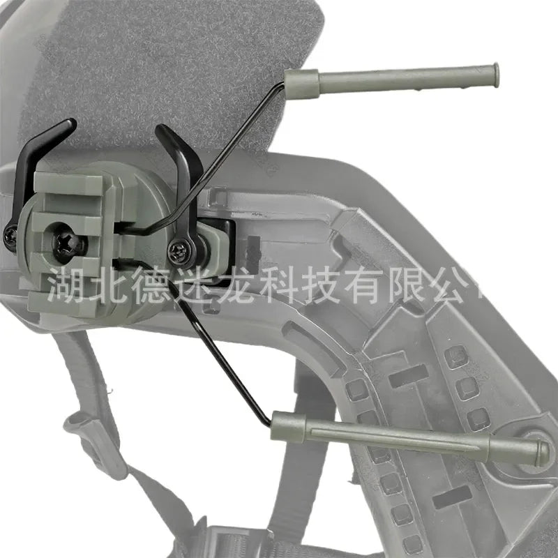 Tactical Helmet Earphone Mount Bracket Rotatable Retractable for Horn Compatible with Horn Tactical Helmet Electric Collet