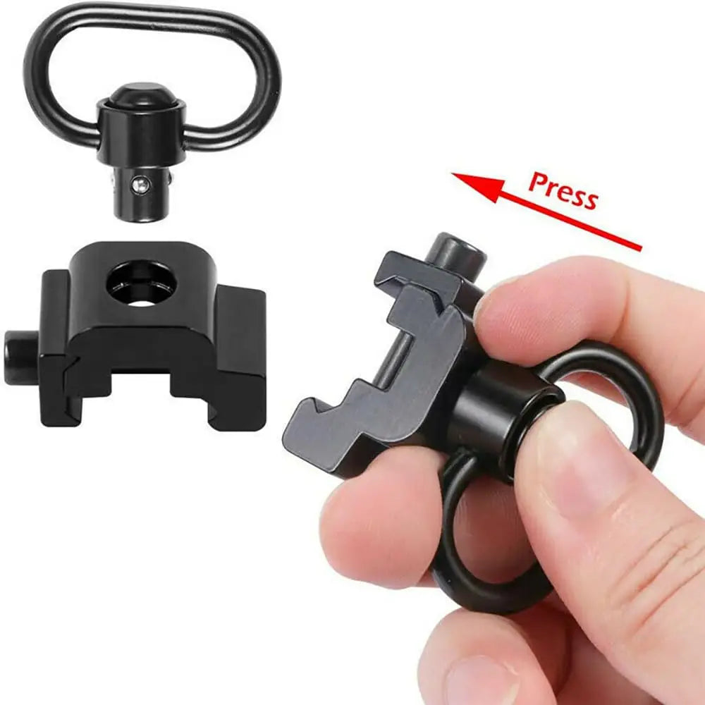 Tactical Two Point Sling-2 Picatinny QD Sling Swivel Mounts Adjustable Shoulder Strap for Rifles-Quick Release and Mounting Base