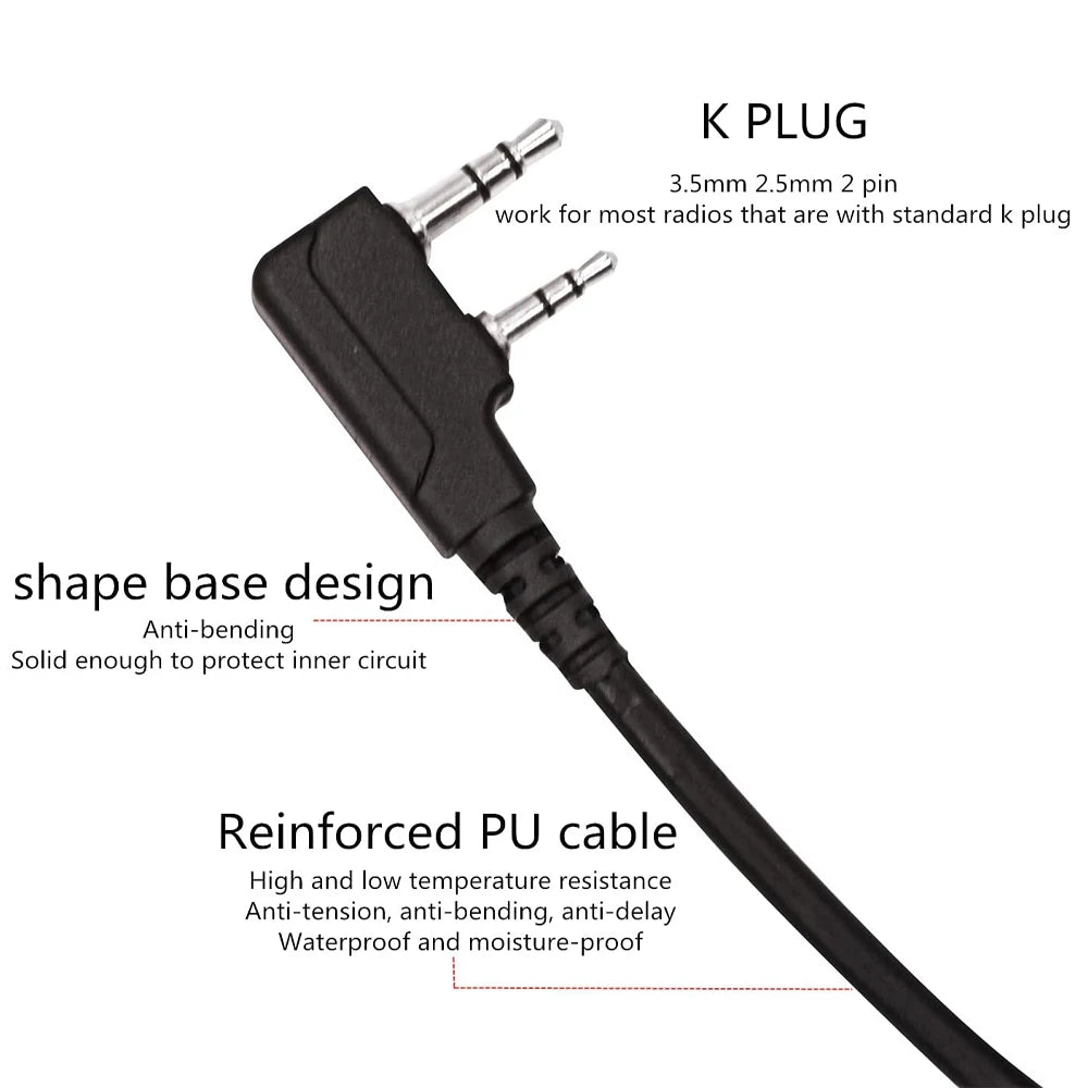 EARMOR Tactical PTT Tactical Headset Button activated push-to-talk PTT adapter M51 and AUX radio interface KENWOOD