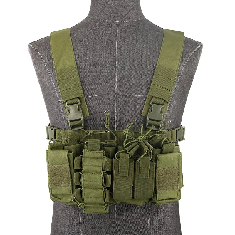 Tactical Vest Hunting Clothes Radio Harness Front Pouch Holster Airsoft Chest Rig Magazine Carrier Vest Equipment