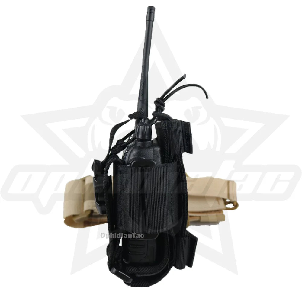 Adjustable Wireless Calling Machine Electric Holder Bag Molle Two-Way Radio Holster Bag Holder Nylon Walkie Talkie Bag