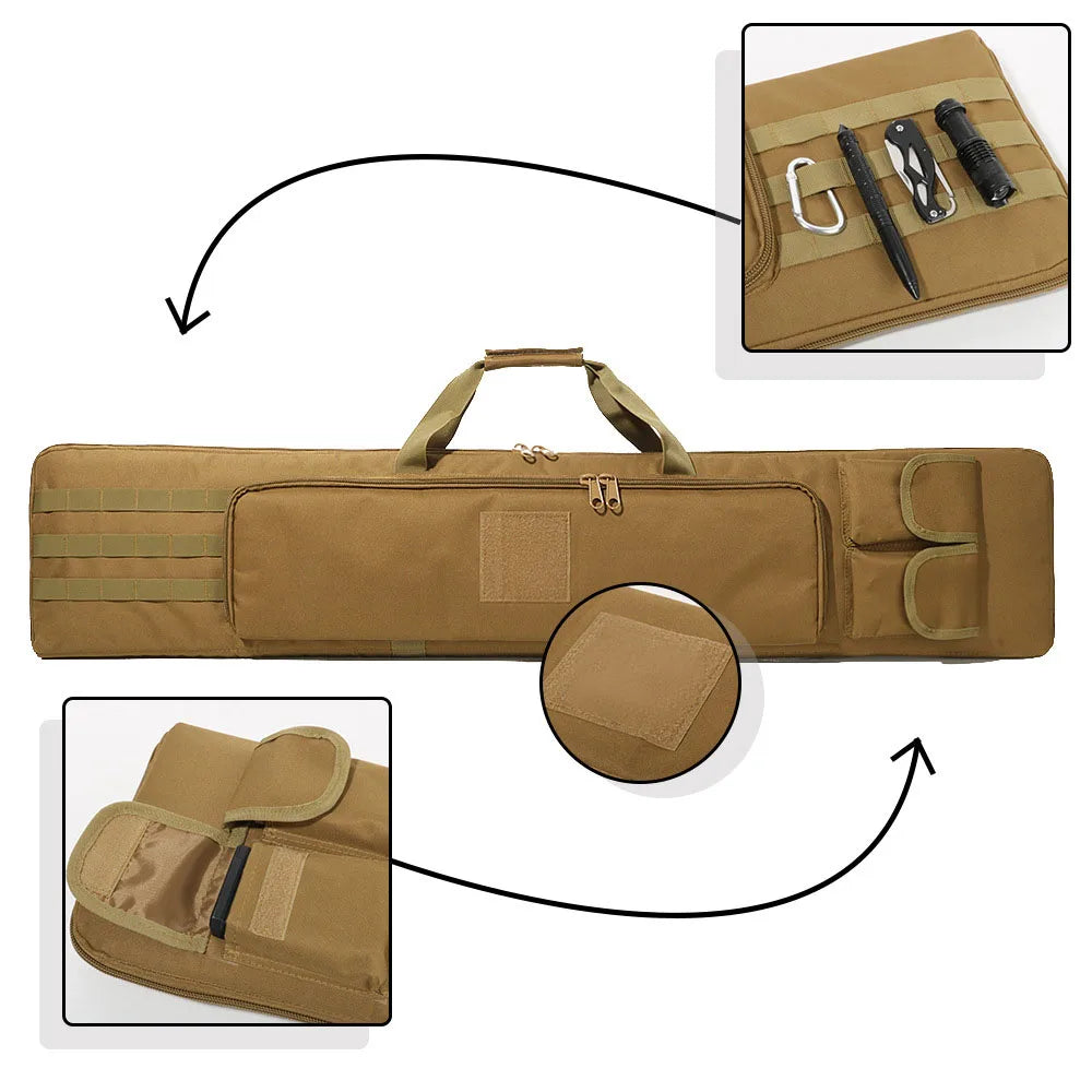 118cm Rifle Gun Bag Case Soft Gun Bag Tactical Shotgun Storage Bag Rifle Carrier Pouch Hunting Gun Backpack for Outdoor Hunting