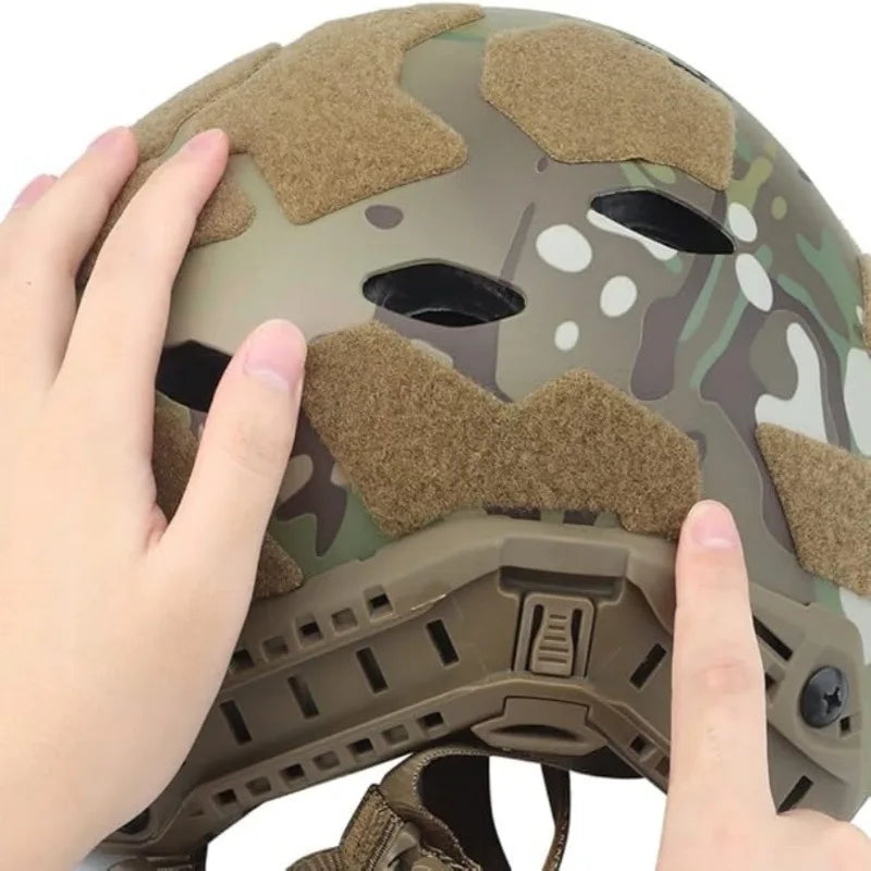 X11 Nylon Helmet Velcro Camouflage Felt Adhesive Patch Hide Simulation Sticker Tactical Helmet Patch Outdoor Hunting Accessories