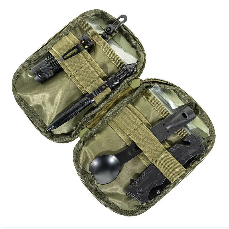 Outdoor EDC Pocket Tools Bag Molle First Aid Kit Sport EMT Pouch Utility Small Waist Pack Hiking Camping Hunting Accessories
