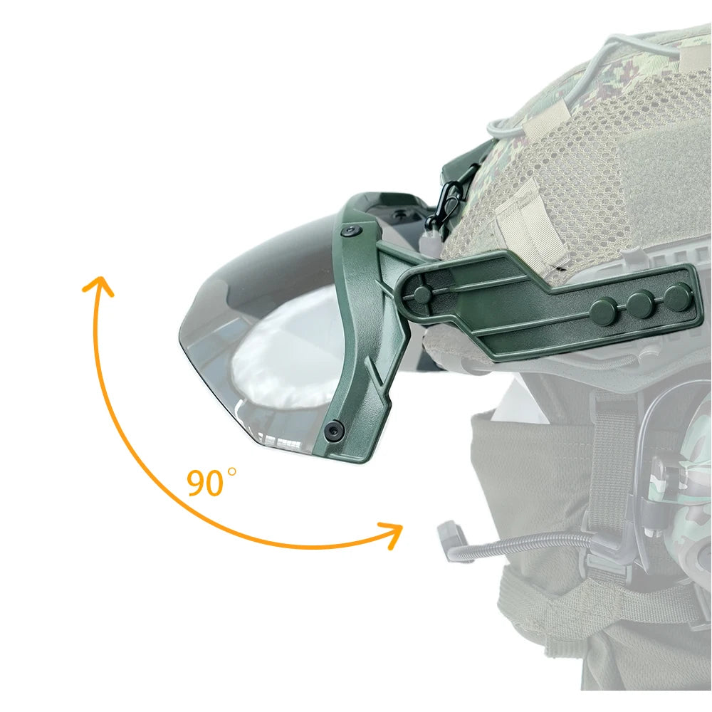 BOOIU FRP FAST Tactical Helmet 5PCS Kit Helmet Cover Noise Reduction Headset Goggles Balaclava Airsoft Shooting Hunting Gear