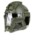 Medieval Iron Warrior Airsoft Helmet for Cosplay, Tactical Helmet Full Face with Visor Goggles For Hunting Airsoft