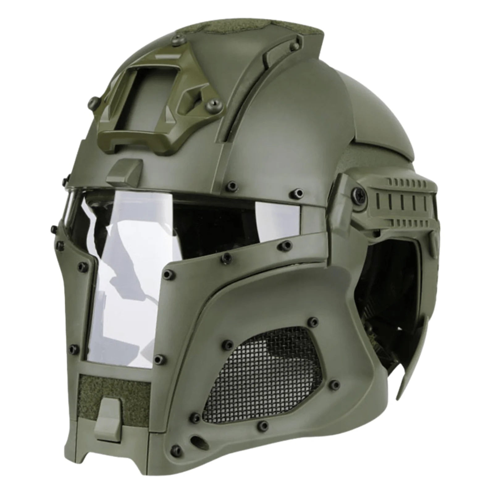 Medieval Iron Warrior Airsoft Helmet for Cosplay, Tactical Helmet Full Face with Visor Goggles For Hunting Airsoft