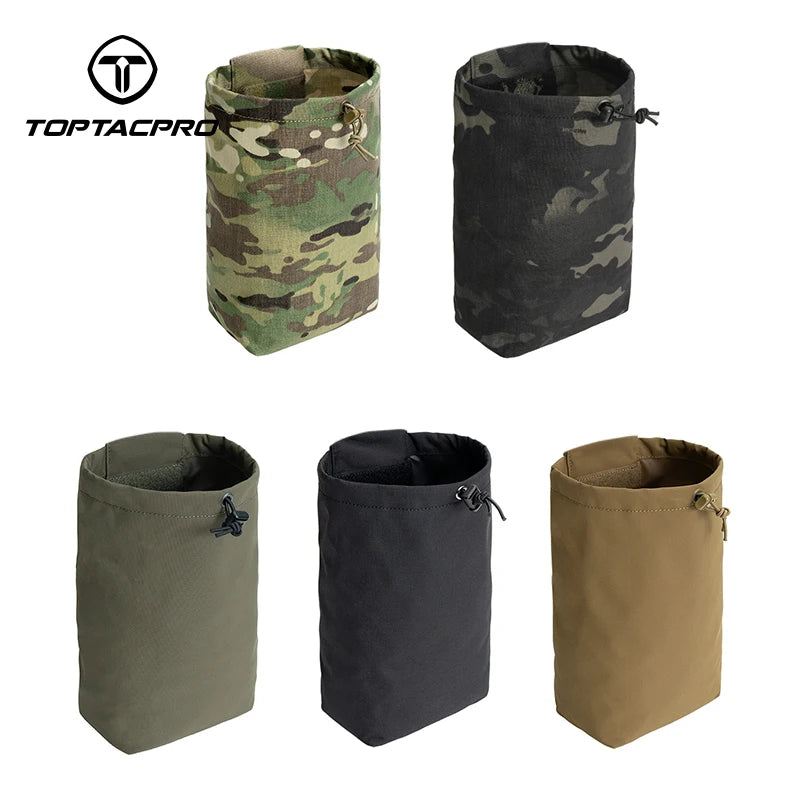 TOPTACPRO Tactical Mini Recycling Pouch EDC Dump Pouch Folding Small Waist Bag Belt Accessories 8534