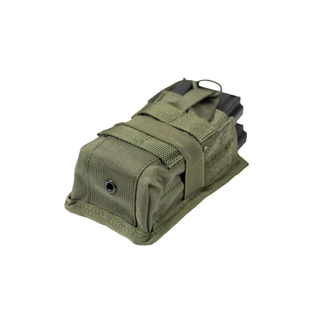 DOUBLE Mag Pouch - Open Top Quick Draw Dual Rifle Magazine Holder Tactical MOLLE Elastic Retention Pouch for Airsoft Hunting