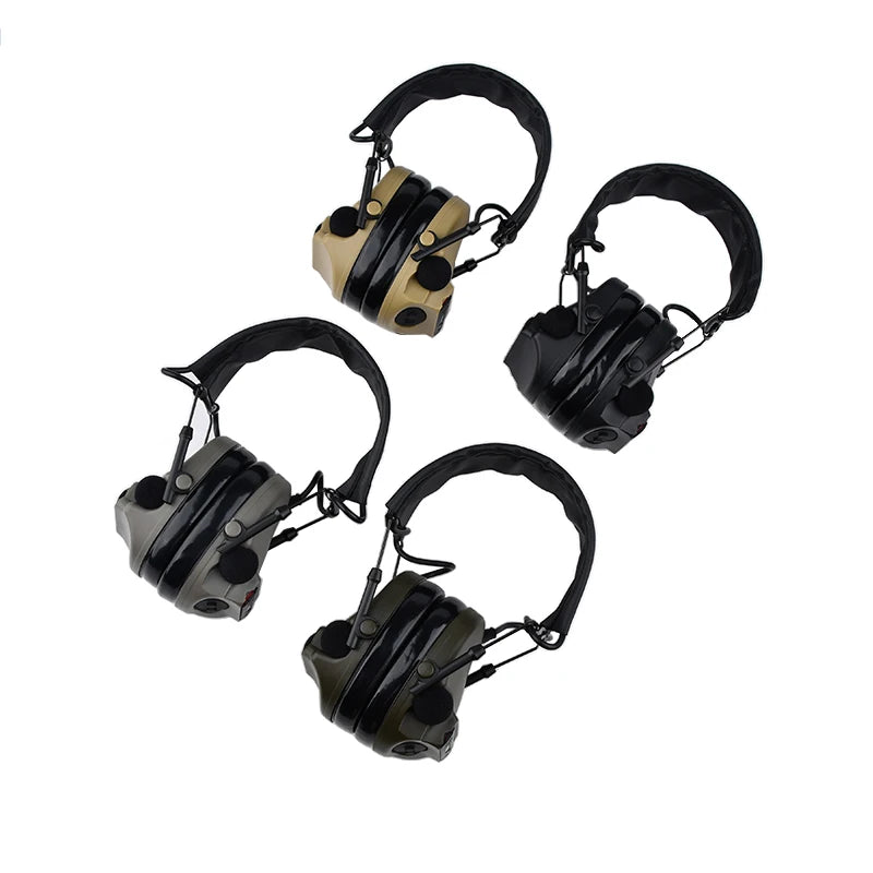 Tactic Military Pickup AndAdaptive Noise Canceling Reduction Aviation Headset Outdoor Communication Headset Protection Earmuffs