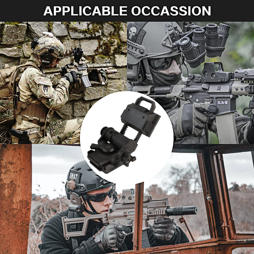 L4G24 NVG Night Vision Mount Bracket Nylon Tactical Helmet Mounting for PVS15 PVS18 PGPNVG18 Foldable Night Vision Goggle Holder