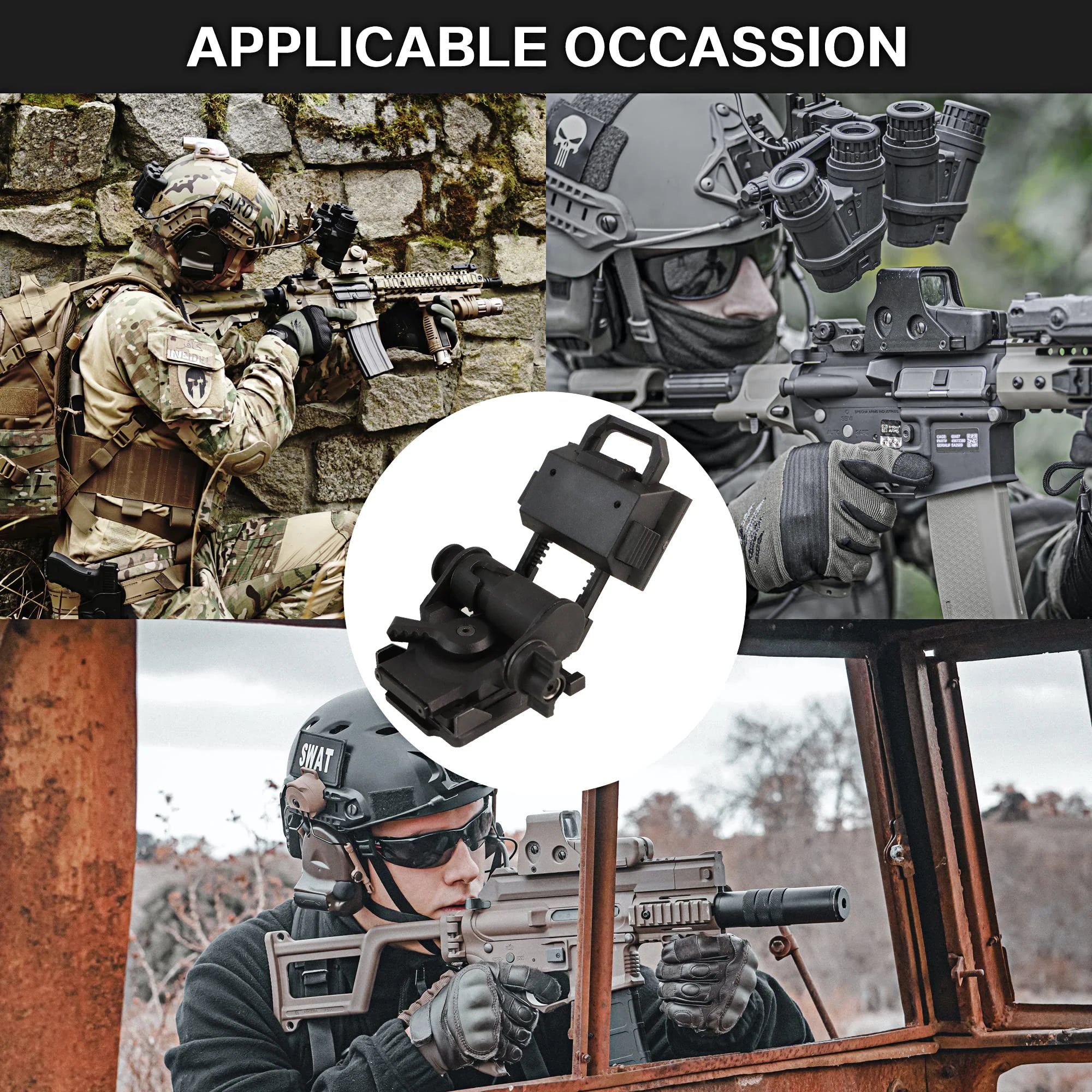 L4G24 NVG Night Vision Mount Bracket Nylon Tactical Helmet Mounting for PVS15 PVS18 PGPNVG18 Foldable Night Vision Goggle Holder