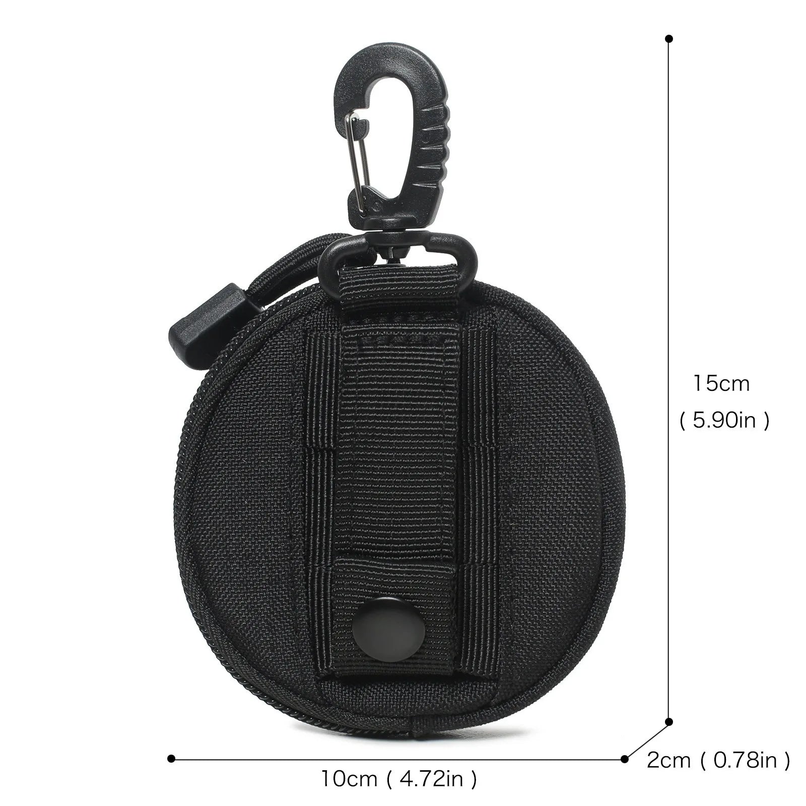 Mini EDC Tool Pouch Hunting Accessories Keychain Zipper Holder Earphone Key Wallet Coin Purses Utility Outdoor Hiking Waist Bag