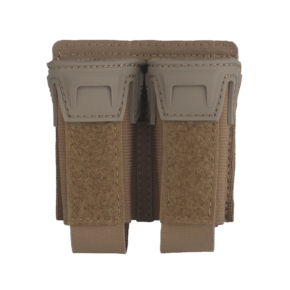 Tactical Elastic K Type 9MM Double Mag Pouch Molle Clip Mag Holder for Plate Carrier and Belt Hunting Accessories