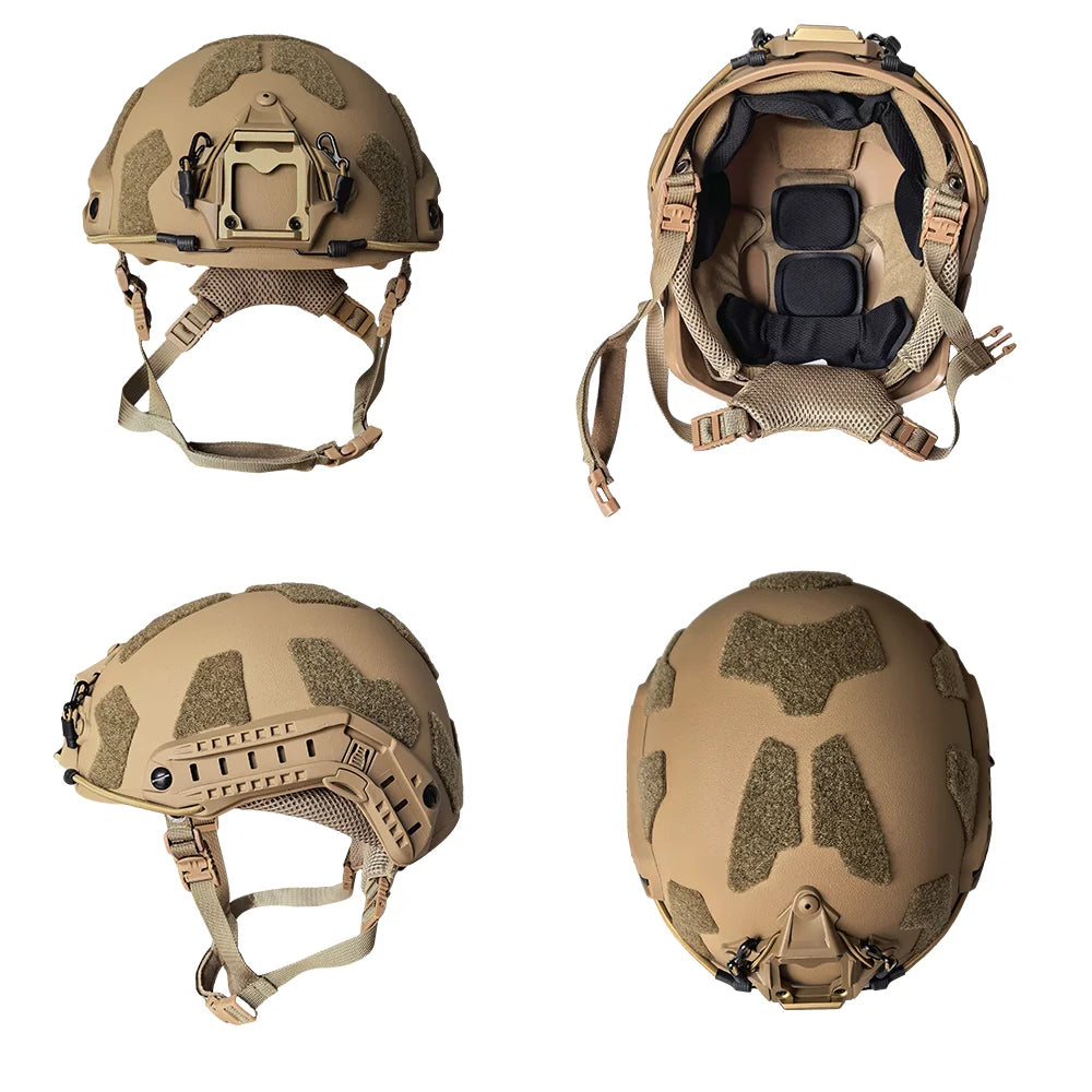 Military Tactical Helmet Set - Multi-Lens Goggles & Full Face Mask, Riot Airsoft CS Protective Gear for Outdoor Sports