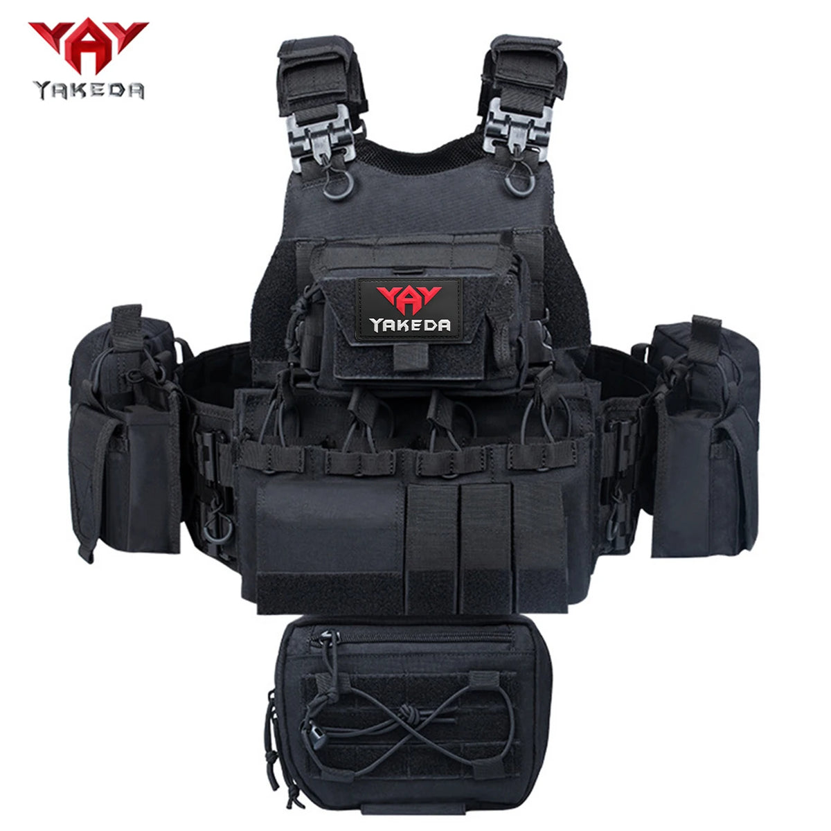 YAKEDA buckle quick release structure adjustable buckle shoulder strap breathable mesh MOLLE system hunting vest