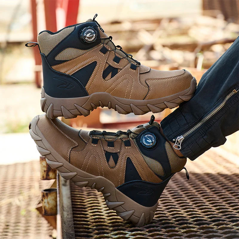 Size 47 48 Work Safety Boots Men Anti-smash Anti-puncture High Top Outdoor Safety Shoes Men Protective Steel toe Work Shoes