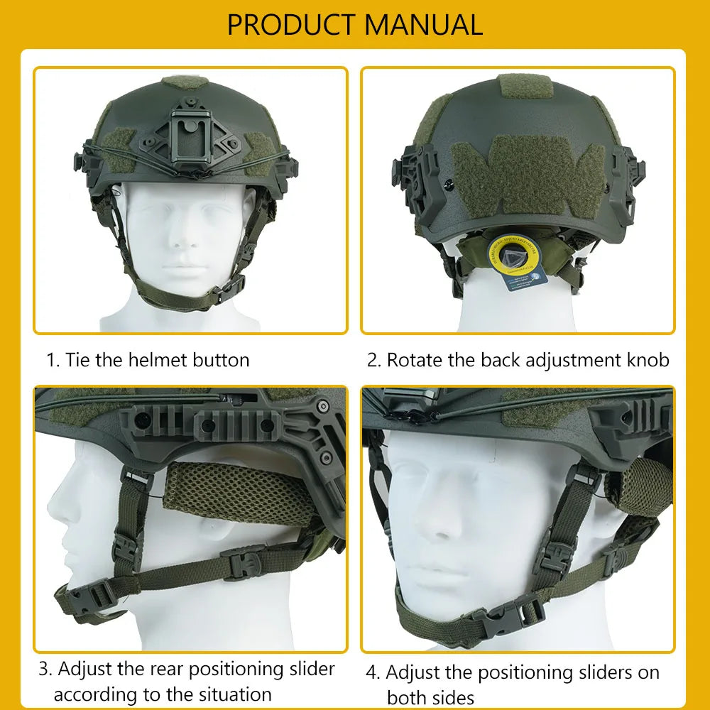 BOOIU Wendy FRP Training Tactical Equipment Helmet Adjustable Knobs Liner Pad Helmet For Outdoor Hunting CS Protective Gear