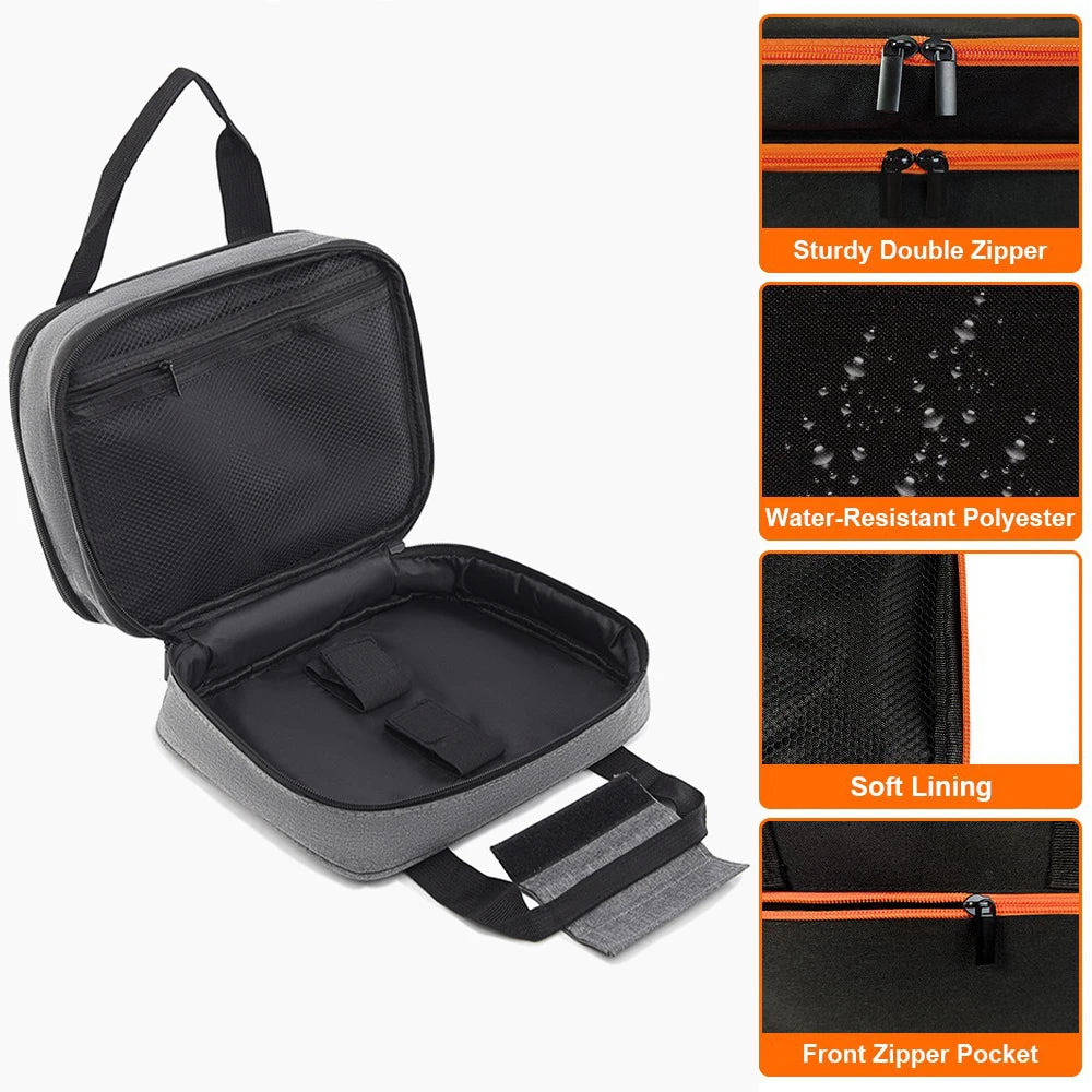 Gun Carry Case Tactical Double Layer Bag with Pistol Magazine Holster EDC Organizer Portable Handgun Weapons Transport Case