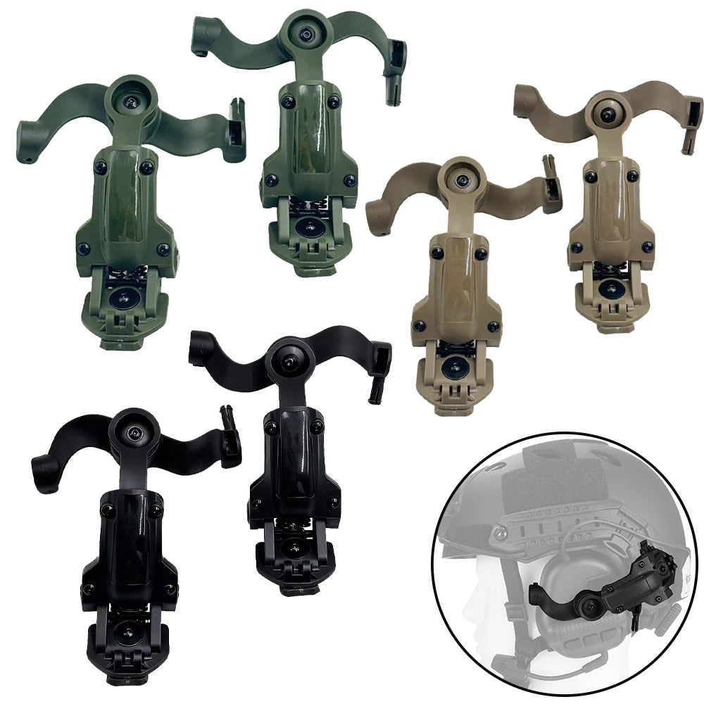 Multi-Angle Rotation Tactical Helmet Rail Adapter – Fit OPS Core ARC Team Wendy  Rail Shooting Headset