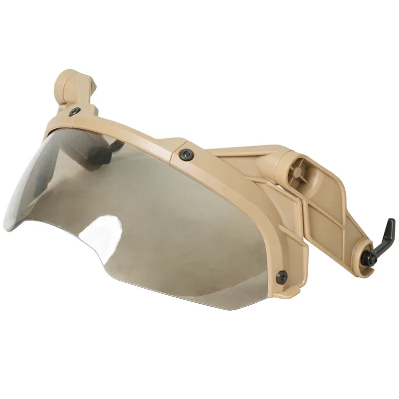 Tactical Helmet OP Goggles with Horns Detachable FAST MICH Helmet Anti Fog and Riot OP CS Adjustable Protective Goggles