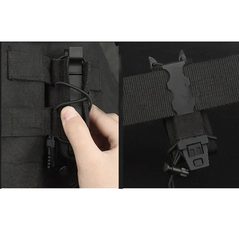 Tactical Magazine Pouch 9MM Pistol Single Mag Bag Molle Flashlight Pouches Torch Holder Hunting Knife Holster Shooting Airsoft