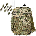 3D Bionic Leaf Shape Backpack Cover Iaser Cutting Outdoor Hunting Camo Backpack Cover Hunting Backpack Accessories