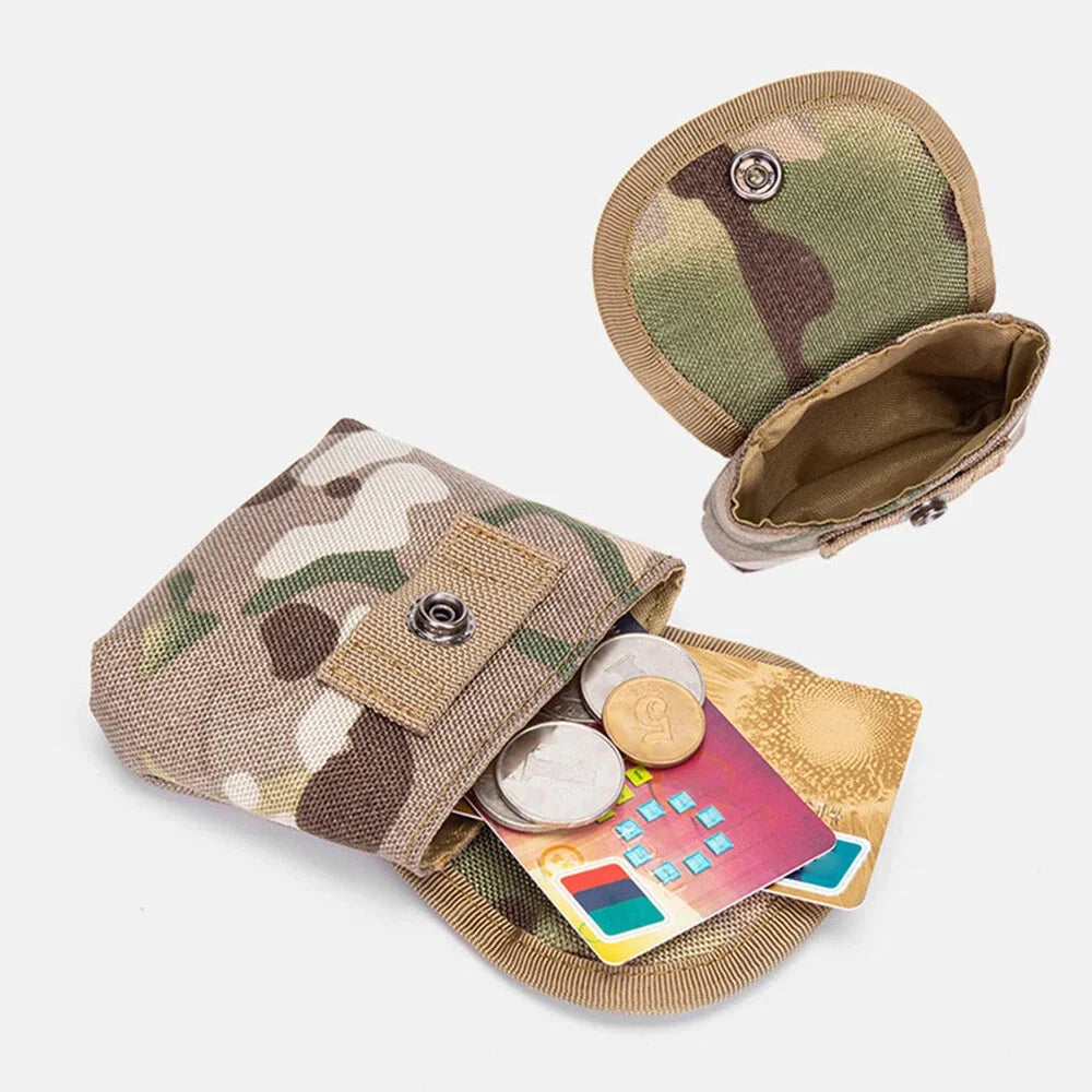 Waterproof Oxford Fabric Mini EDC Pouch Keychain Bag Portable Coin Earphone Keys Storage Bag Outdoor Hunting Waist Organizer