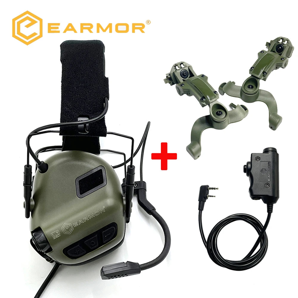 EARMOR Gun Range Shooting Anti-Noise Headset M32 SE Tactical Communication Hunting Electronic Hearing Protection Earmuff