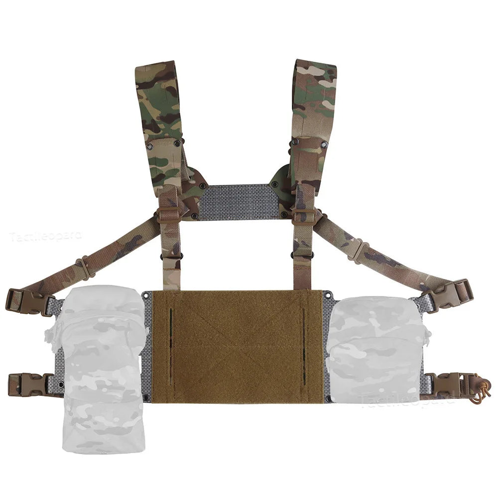 Tactical Extended Chest Ferro Style Chesty Rig Wide V2 Outdoor Hunting Gear Airsoft Training Equipment