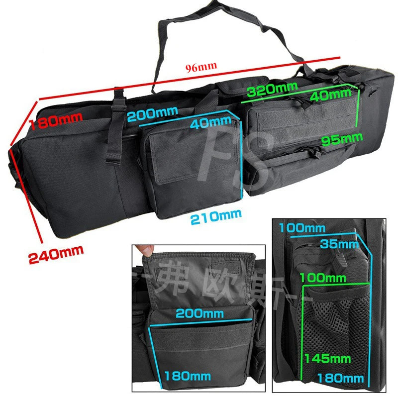 M249 Tactical Hunting Gun Bag Heavy Duty Gun Carry Bag 1000D Oxford Paintball Airsoft Air Gun Case With Shoulder Strap