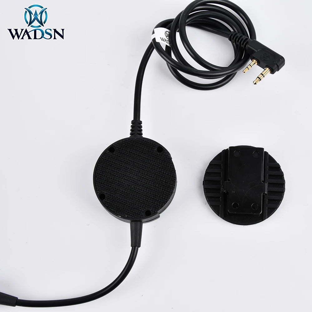 WADSN New Tactical Headset PTT Plug Hole For Kenwod Military Headphone Metal Clip Large Push-to-Talk Button ptt WZ138