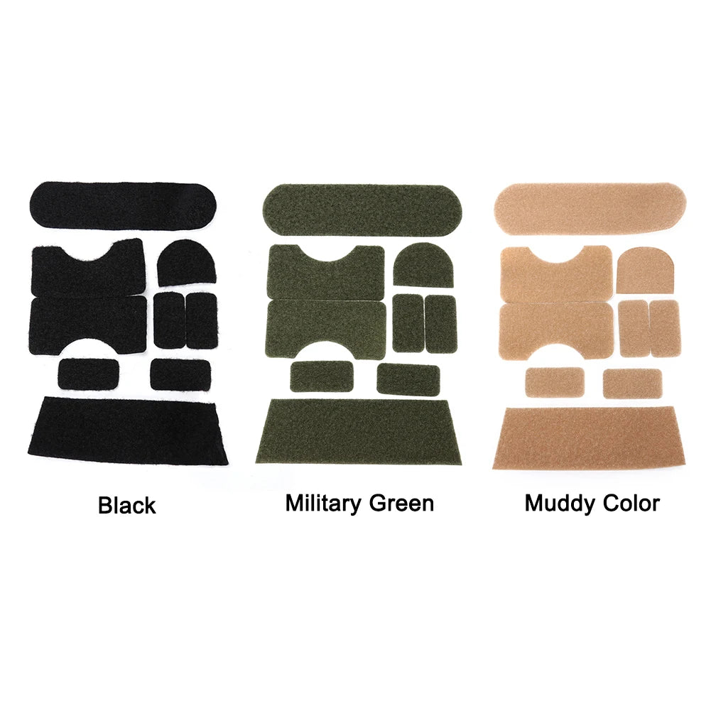 9pcs/set DIY Sticker Professional Helmet Patches Stickers Polyester Helmet Sticky Accessories Convenient Equipment