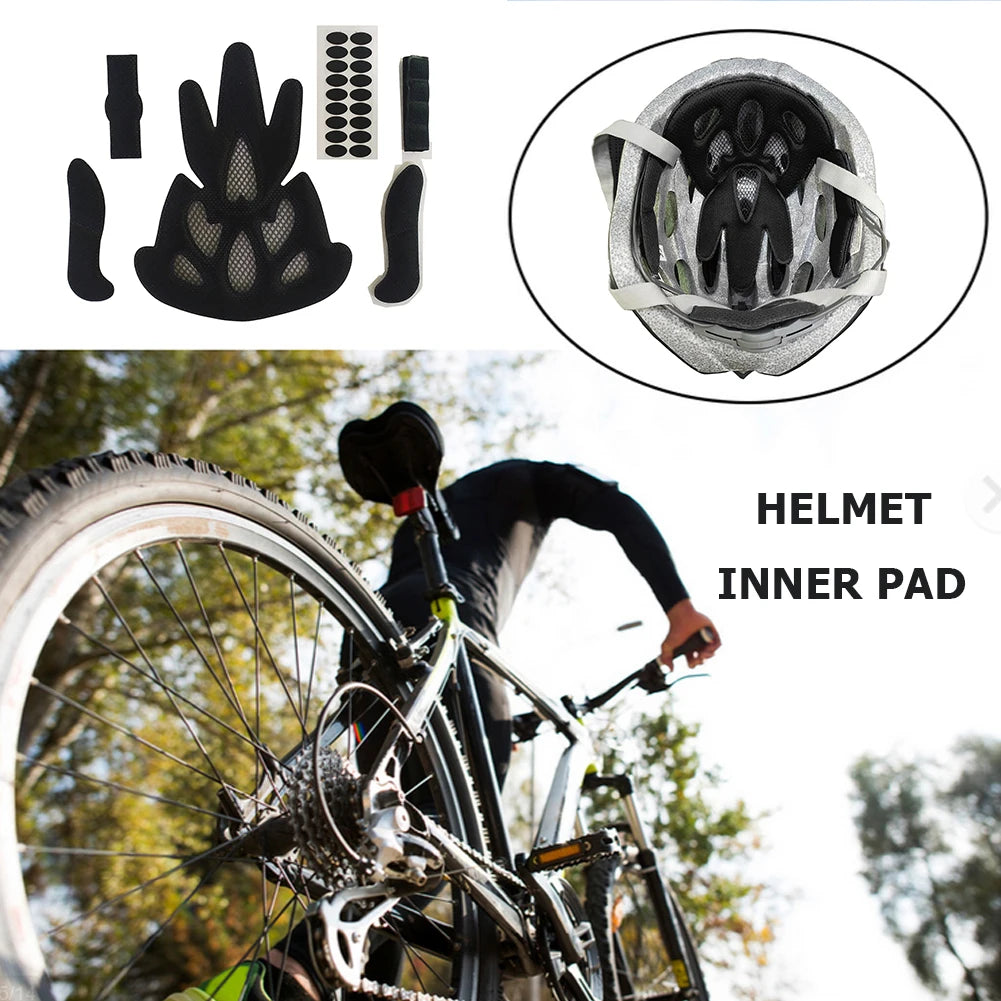Helmet Inner Foam Pads Kits Sealed Lining Sponge for Electric Motorcycle Bicycle