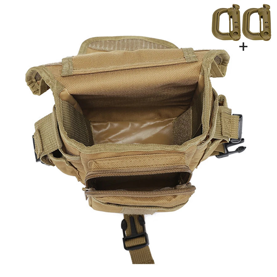 Large capacity multi pocket leg hanging bag, durable Oxford cloth waist bag sports cycling bag