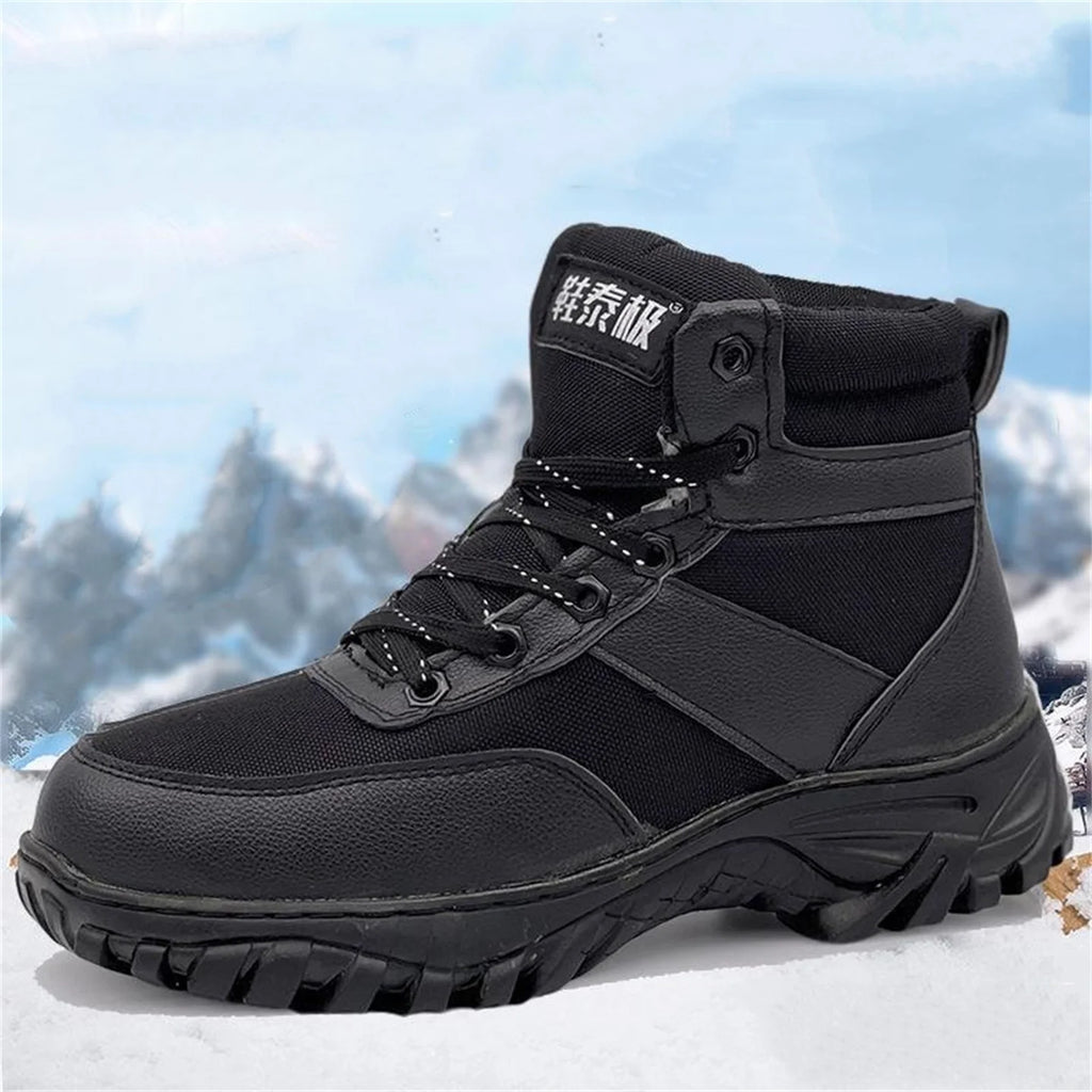 Winter Men's Outdoor Camouflage Hunting Boots Wool Lining Warm Non-Slip Waterproof Snow Shoes High-Top Mountaineering Boots