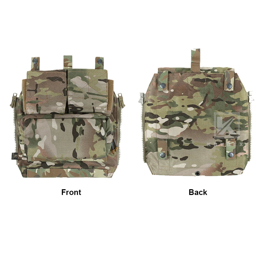 KRYDEX Tactical Zip On Pouch Plate Carrier Backpack Bag For CPC NCPC AVS JPC2.0 Hunting Airsoft Vest Accessories