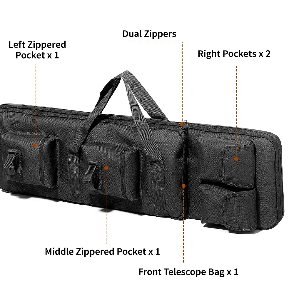93cm 120cm Multi-pocket Tactical Rifle Case Long Soft Carry Hunting Accessories Outdoor Sports Shooting Backpack