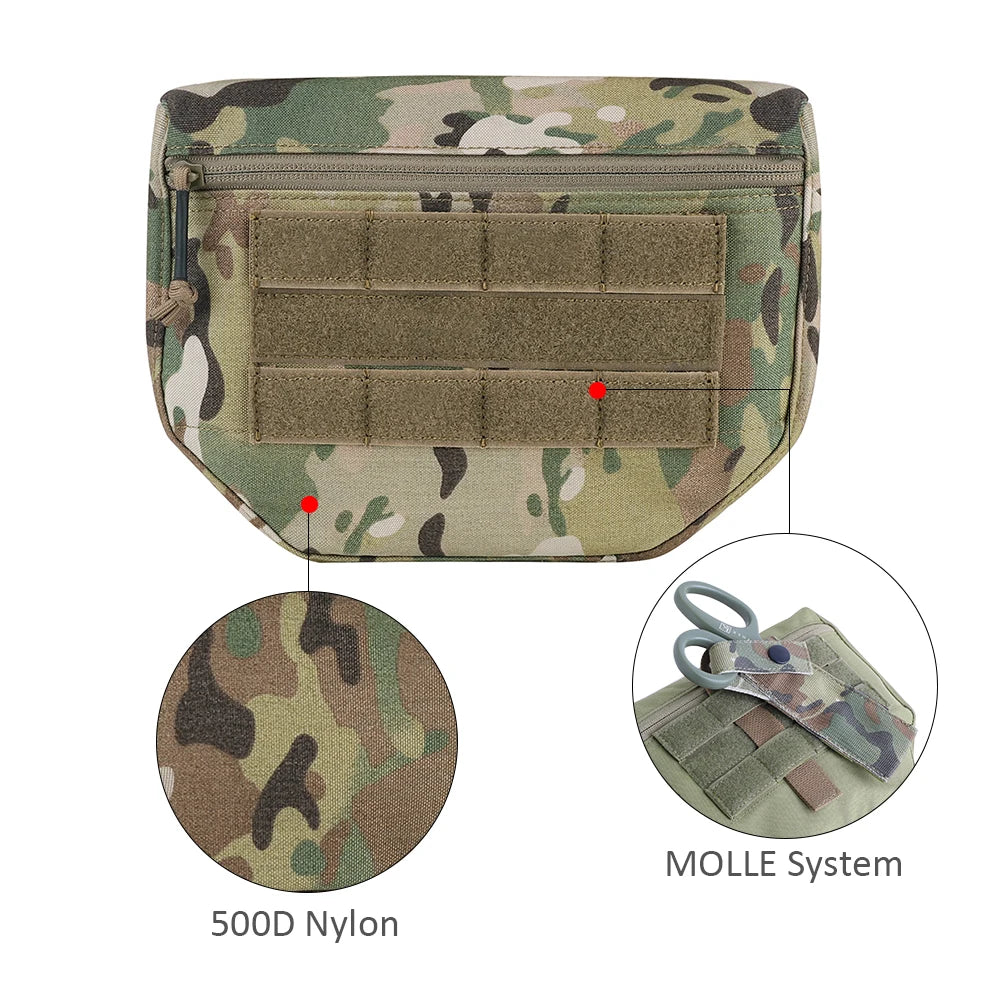 KRYDEX Tactical Dangler Pouch Abdominal Carrying General Purpos Fanny Pack Storage Tool Organizer Utility Bag for Chest Rig Vest