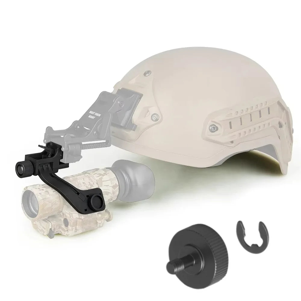 BOOIU J Arm Night Vision Mount for AN/PVS-14 Monocular NVG Dovetail Night Vision Scope Tactical Fast Helmet Mount J Arm Adapter