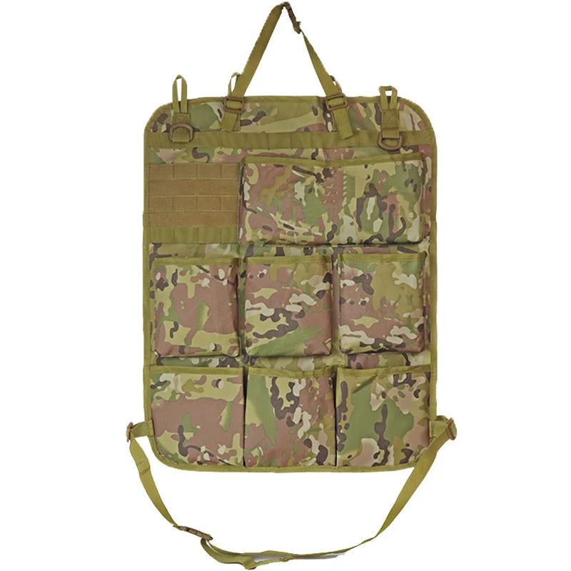 Tactical Camouflage Car Seat Backrest Storage Bag Hanging Organizer Interior Accessories Vehicle Space Saver