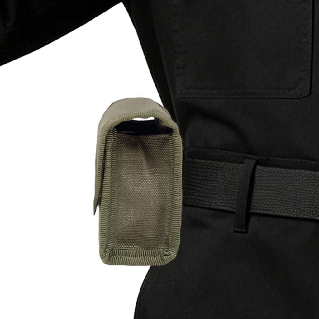 Multi functional accessory bag with fixed elastic band inside, flip cover design, snap fastener for more secure fixation