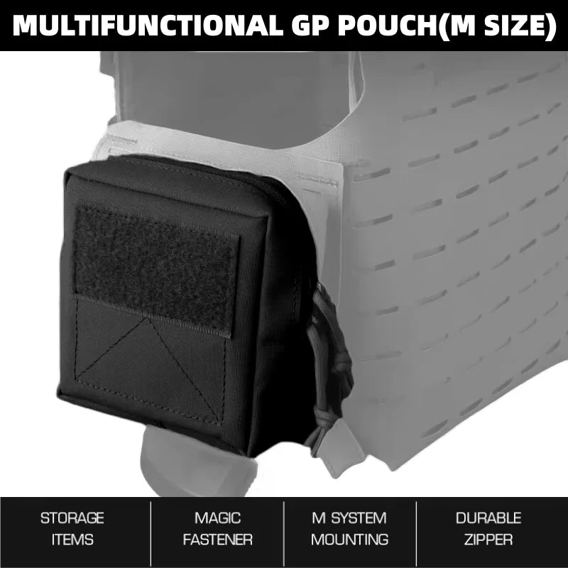 Outdoor Multi functional GP Bag M-Size MOLLE GP Storage Bag, Used for Belts and Belts