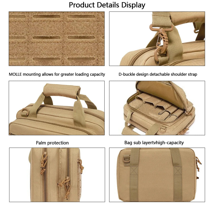 Multi functional handbag with multiple layers of pockets, durable and reinforced fabric