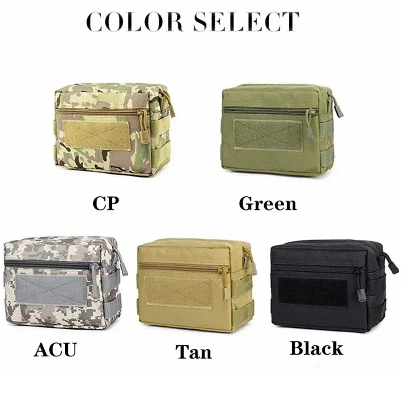 Outdoor Molle Pouches Tactical Admin Pouch Compact EDC Utility Gadget Gear Pouch Carry Accessory Belt Hanging Waist Hunting Bag