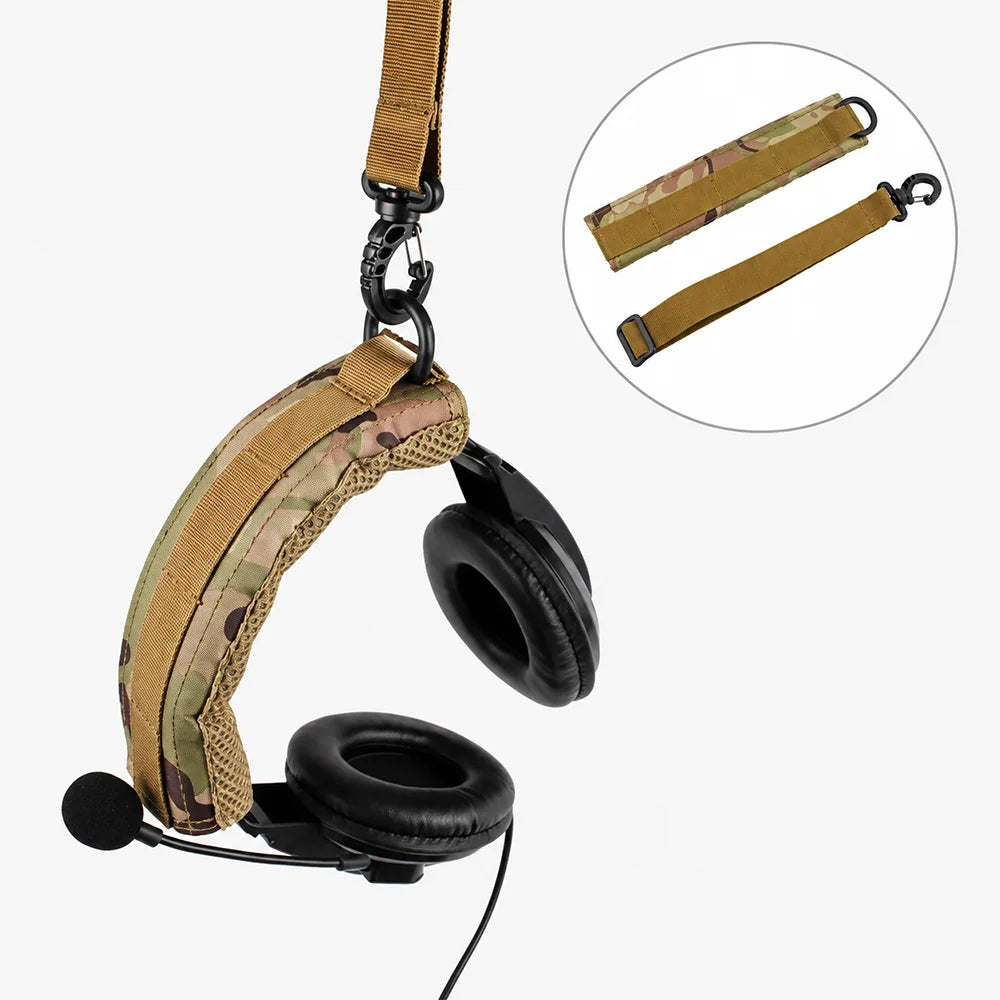 Noise Reduction Tactical Earmuff Extended Headband Hearing Protector Cover Shooting Soundproof Headset Ear Pad Accessories